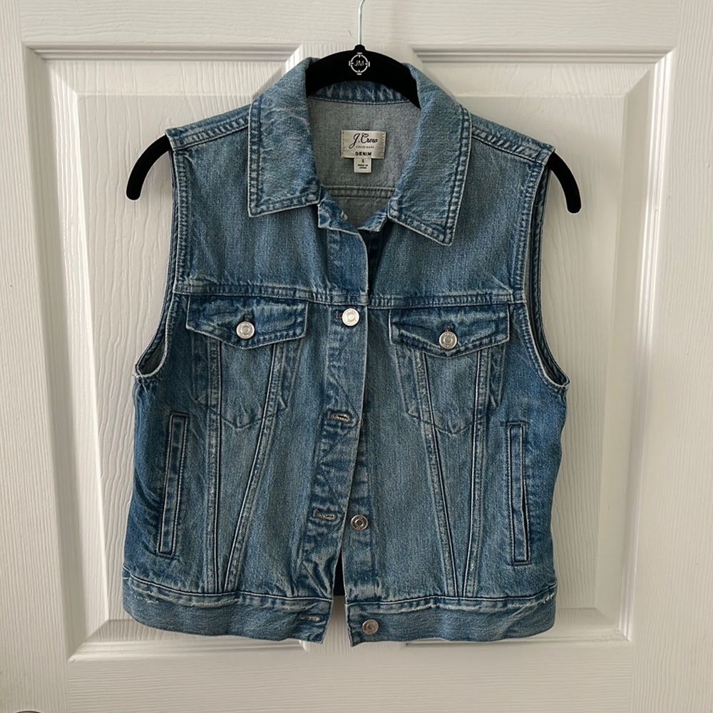 J. Crew Denim Indigo Vest